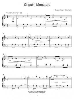 page one of Chasin' Monsters (Educational Piano)