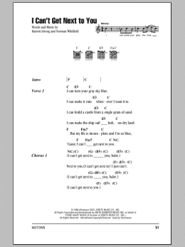 page one of I Can't Get Next To You (Guitar Chords/Lyrics)