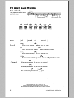 page one of If I Were Your Woman (Guitar Chords/Lyrics)