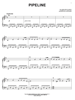 page one of Pipeline (Piano Solo)