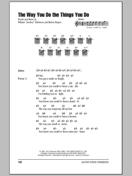 page one of The Way You Do The Things You Do (Guitar Chords/Lyrics)