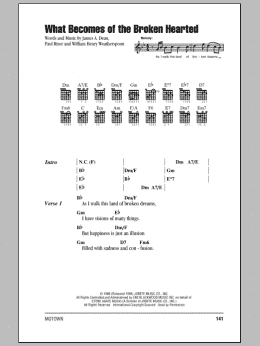 page one of What Becomes Of The Broken Hearted (Guitar Chords/Lyrics)