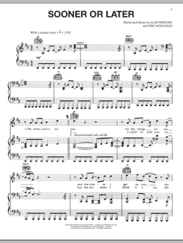 page one of Sooner Or Later (Piano, Vocal & Guitar Chords (Right-Hand Melody))