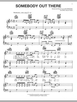 page one of Somebody Out There (Piano, Vocal & Guitar Chords (Right-Hand Melody))