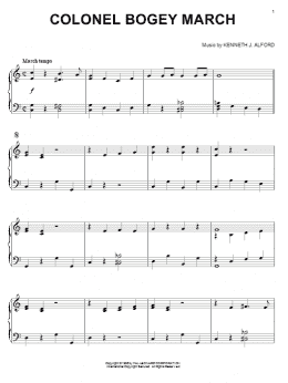 page one of Colonel Bogey March (Piano Solo)