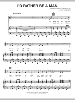 page one of I'd Rather Be A Man (Piano, Vocal & Guitar Chords (Right-Hand Melody))