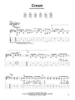 page one of Cream (Easy Guitar Tab)