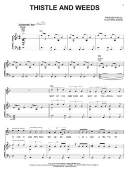page one of Thistle And Weeds (Piano, Vocal & Guitar Chords (Right-Hand Melody))