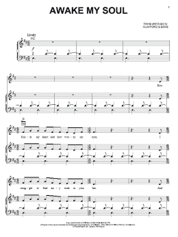 page one of Awake My Soul (Piano, Vocal & Guitar Chords (Right-Hand Melody))