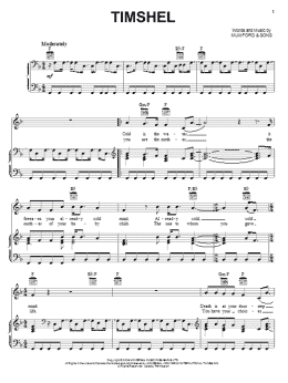 page one of Timshel (Piano, Vocal & Guitar Chords (Right-Hand Melody))