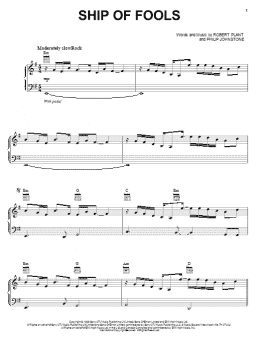 page one of Ship Of Fools (Piano, Vocal & Guitar Chords (Right-Hand Melody))