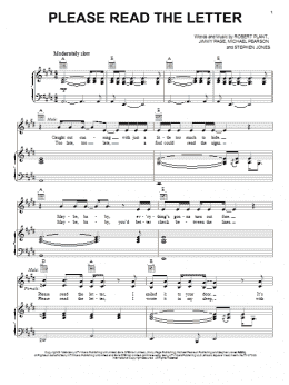 page one of Please Read The Letter (Piano, Vocal & Guitar Chords (Right-Hand Melody))