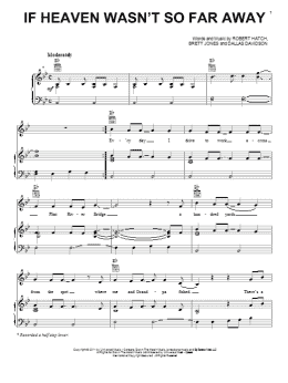page one of If Heaven Wasn't So Far Away (Piano, Vocal & Guitar Chords (Right-Hand Melody))