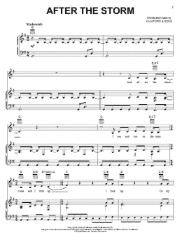 page one of After The Storm (Piano, Vocal & Guitar Chords (Right-Hand Melody))