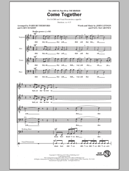 page one of Come Together (SATB Choir)