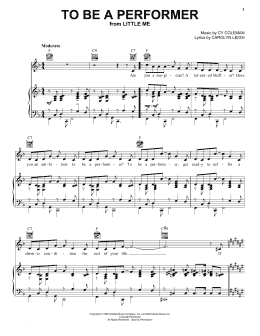 page one of To Be A Performer (Piano, Vocal & Guitar Chords (Right-Hand Melody))