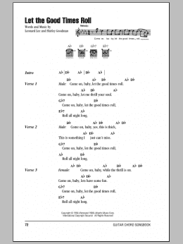 page one of Let The Good Times Roll (Guitar Chords/Lyrics)