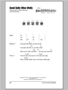 page one of Good Golly Miss Molly (Guitar Chords/Lyrics)