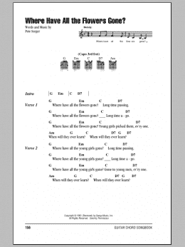 page one of Where Have All The Flowers Gone? (Guitar Chords/Lyrics)