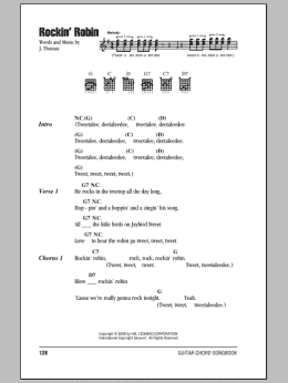 page one of Rockin' Robin (Guitar Chords/Lyrics)
