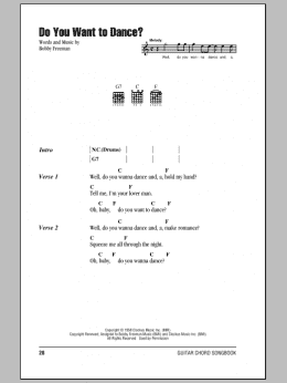 page one of Do You Want To Dance? (Guitar Chords/Lyrics)