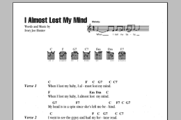 page one of I Almost Lost My Mind (Guitar Chords/Lyrics)
