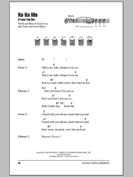 page one of Ko Ko Mo (I Love You So) (Guitar Chords/Lyrics)