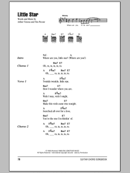page one of Little Star (Guitar Chords/Lyrics)