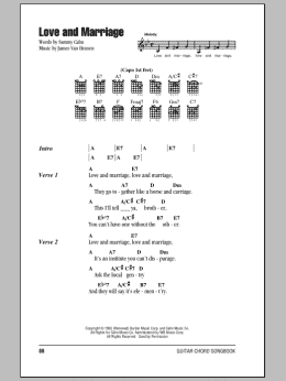 page one of Love And Marriage (Guitar Chords/Lyrics)