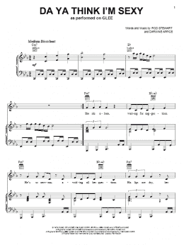 page one of Da Ya Think I'm Sexy (Piano, Vocal & Guitar Chords (Right-Hand Melody))