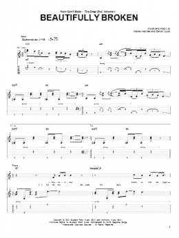 page one of Beautifully Broken (Guitar Tab)