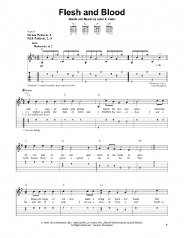 page one of Flesh And Blood (Easy Guitar Tab)