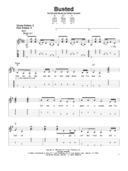 page one of Busted (Easy Guitar Tab)