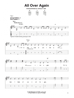 page one of All Over Again (Easy Guitar Tab)