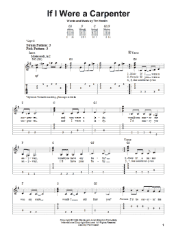 page one of If I Were A Carpenter (Easy Guitar Tab)