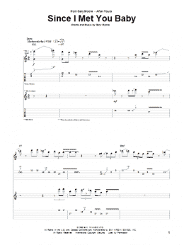 page one of Since I Met You Baby (Guitar Tab)