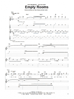 page one of Empty Rooms (Guitar Tab)