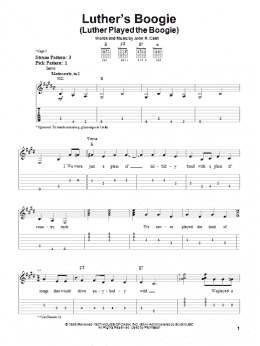 page one of Luther's Boogie (Luther Played The Boogie) (Easy Guitar Tab)