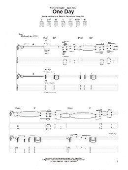 page one of One Day (Guitar Tab)