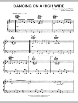 page one of Dancing On A High Wire (Piano, Vocal & Guitar Chords (Right-Hand Melody))
