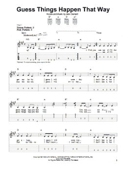 page one of Guess Things Happen That Way (Easy Guitar Tab)