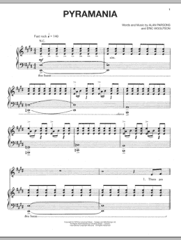 page one of Pyramania (Piano, Vocal & Guitar Chords (Right-Hand Melody))