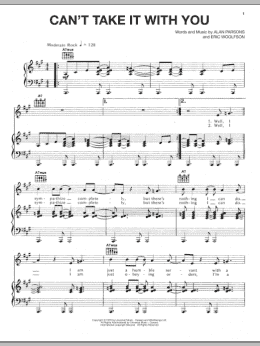 page one of Can't Take It With You (Piano, Vocal & Guitar Chords (Right-Hand Melody))