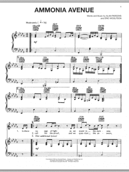 page one of Ammonia Avenue (Piano, Vocal & Guitar Chords (Right-Hand Melody))