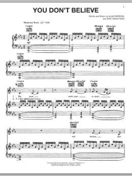 page one of You Don't Believe (Piano, Vocal & Guitar Chords (Right-Hand Melody))