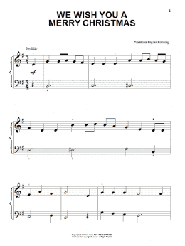 page one of We Wish You A Merry Christmas (Beginning Piano Solo)