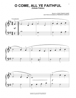 page one of O Come, All Ye Faithful (Adeste Fideles) (Beginning Piano Solo)