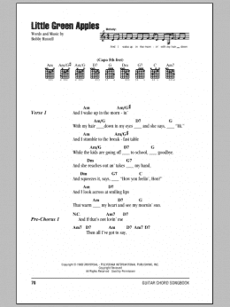 page one of Little Green Apples (Guitar Chords/Lyrics)