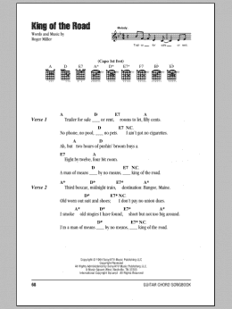 page one of King Of The Road (Guitar Chords/Lyrics)