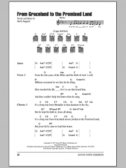 page one of From Graceland To The Promised Land (Guitar Chords/Lyrics)